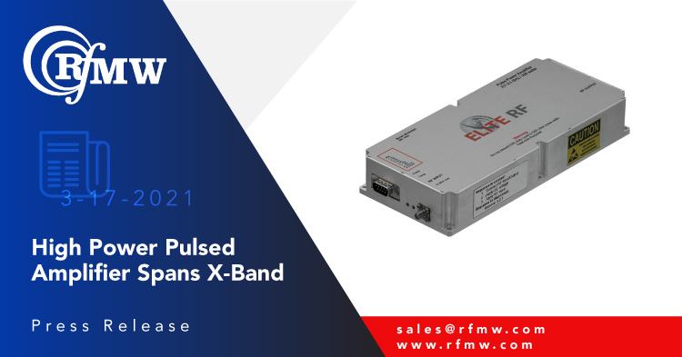 Elite RF MP8.0011G504828提供8至11 GHz的线性功率,提供100瓦Psat和52 dB增益。
