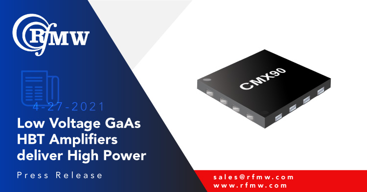 CML微电路的CMX90A003和CMX90A004是两级,完全匹配的MMIC功率放大器,用于860 - 960 MHz,无许可证频段