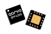 Qorvo QPF4200 2412至2484 MHz WiFi 6 FEM 33 dB的TX增益和15.5 dB的Rx增益，LNA噪声图为2.1 dB。