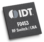 IDT的F0453B是一个集成的双路径，RF开关/ LNA，具有34 dB增益，1.35 dB噪声系数从3400到3800 MHz