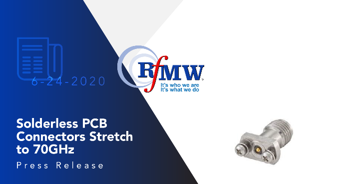Rosenberger 08K721-40MS3无焊锡PCB连接器提供卓越的返回损耗到70 GHz