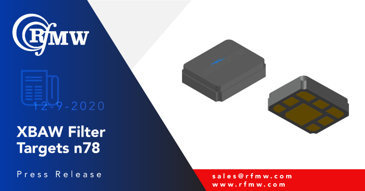 Akoustis A10235 XBAW™滤波器为5G, n78频段(3500 MHz)射频滤波应用提供了一个小的形式因子和低通带插入损耗。
