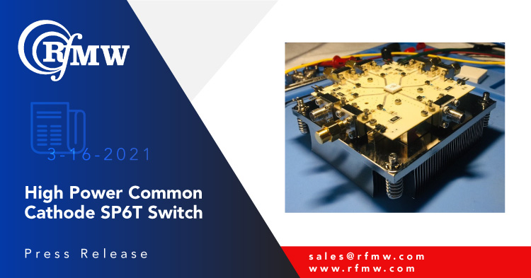 RFuW工程型号MSW6T-6000-600是一种单极六掷开关，能够在30至512 MHz范围内处理200W连续射频功率