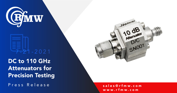 Marki Microwave ATN10-00110-2W 1MM同轴衰减器为110 GHz提供10 dB衰减