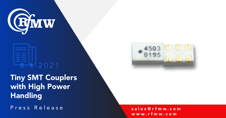CMX45P03是一种混合的3 dB耦合器，跨越3000到5100 MHz, 20 dB隔离，0.5 dB插入损耗，能够处理5瓦的平均功率。