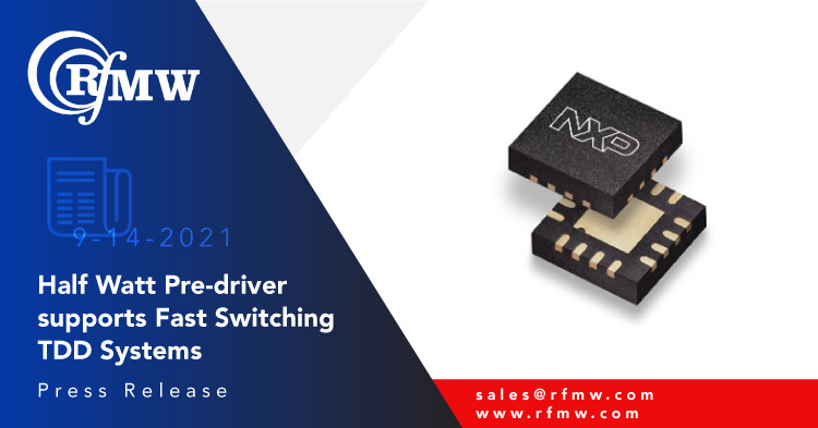 NXP BTS6201U SiGe驱动放大器在2300至4200 MHz的频率范围内提供27dbm典型P1dB输出功率的高线性度。