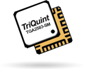 TriQuint TGA2583-SM 10 w GaN放大器针对s波段雷达的应用程序提供了33 db的增益和PAE从2.7到3.7 ghz > 50%。
